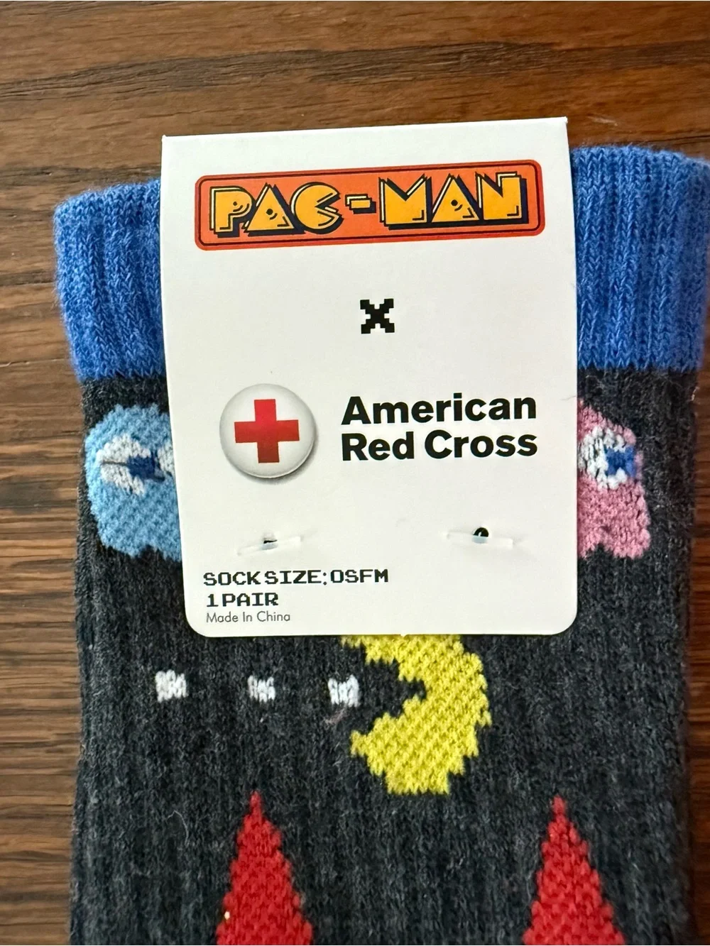 Pac-Man x American Red Cross Promo Socks – Limited Edition, OSFM